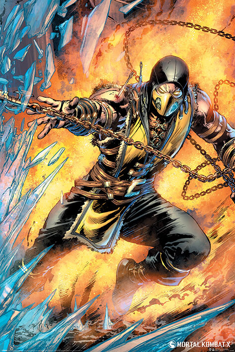 Poster Mortal Kombat - Scorpion, Wall Art, Gifts & Merchandise